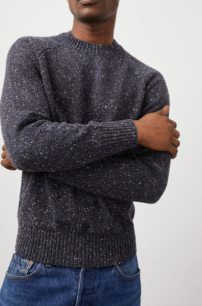 DONOVAN NAVY NEP SWEATER- FRONT CROSSED ARMS