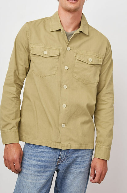 KEROUAC DIJON LONG SLEEVE BUTTON DOWN WITH FRONT POCKETS-FRONT