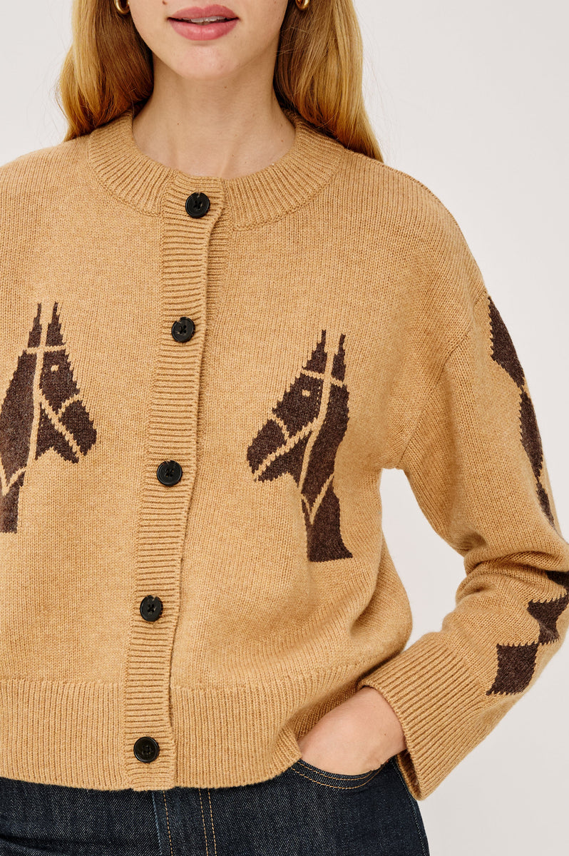 MAVIE CARDIGAN- CAMEL STABLES – Rails UK