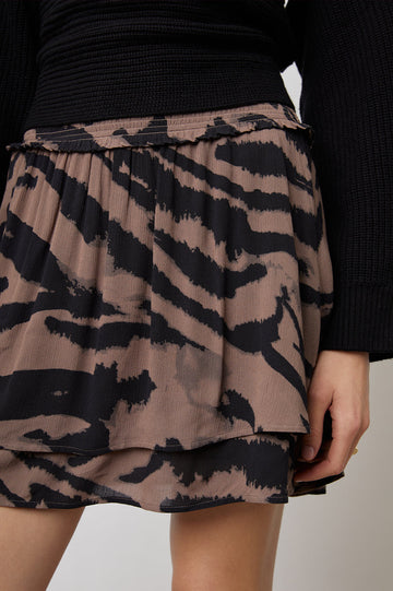 ADDISON MOCHA BENGAL SKIRT-DETAIL