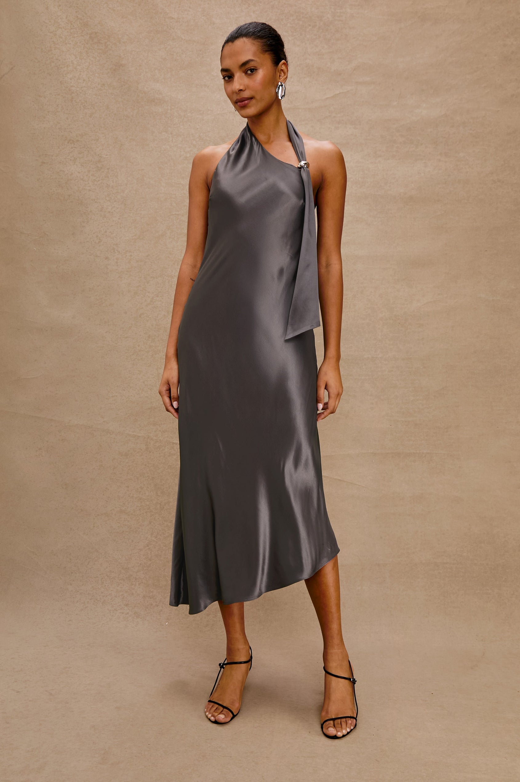 ADRA DRESS - GUNMETAL