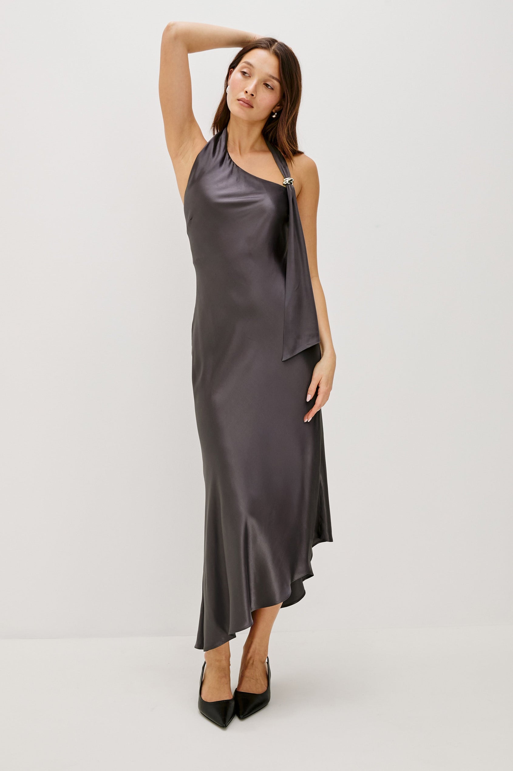 ADRA DRESS - GUNMETAL