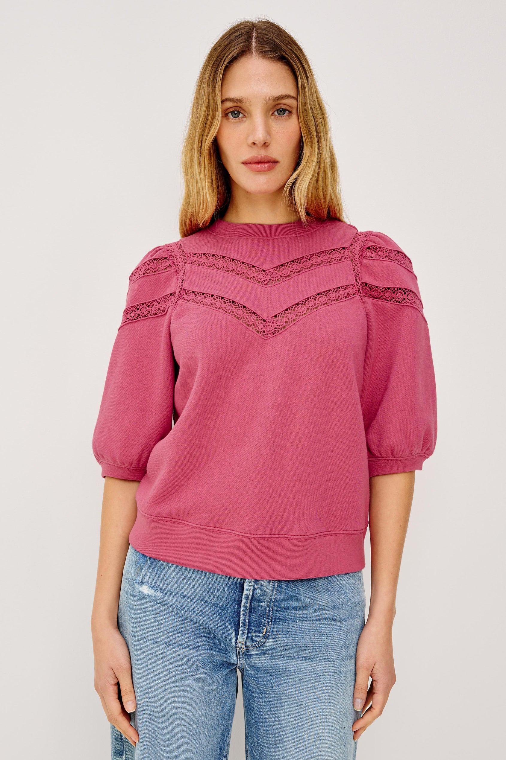 ADRIA TOP - DARK ROSE