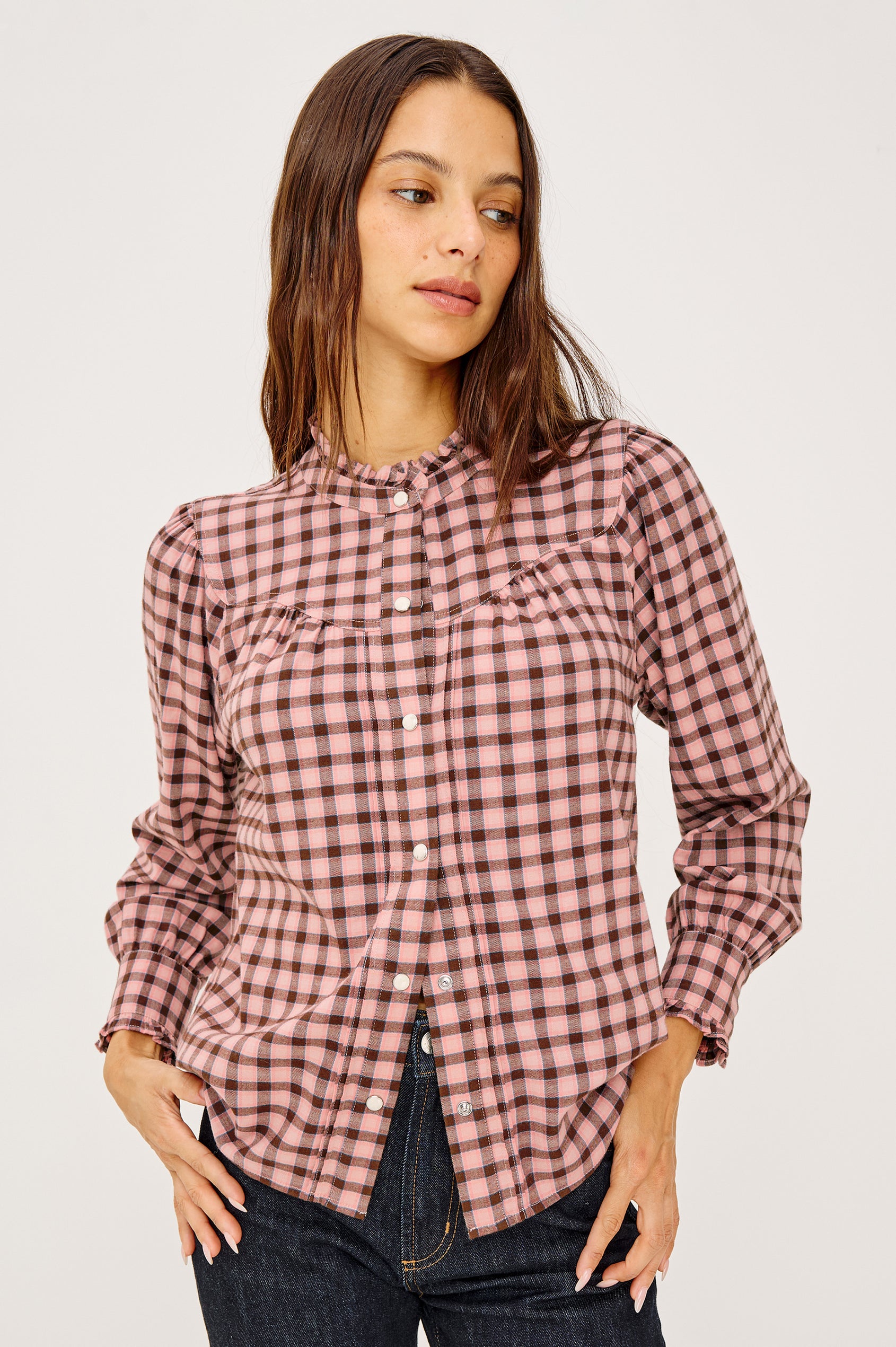 ALANNA SHIRT - GARNET ROSE COBALT