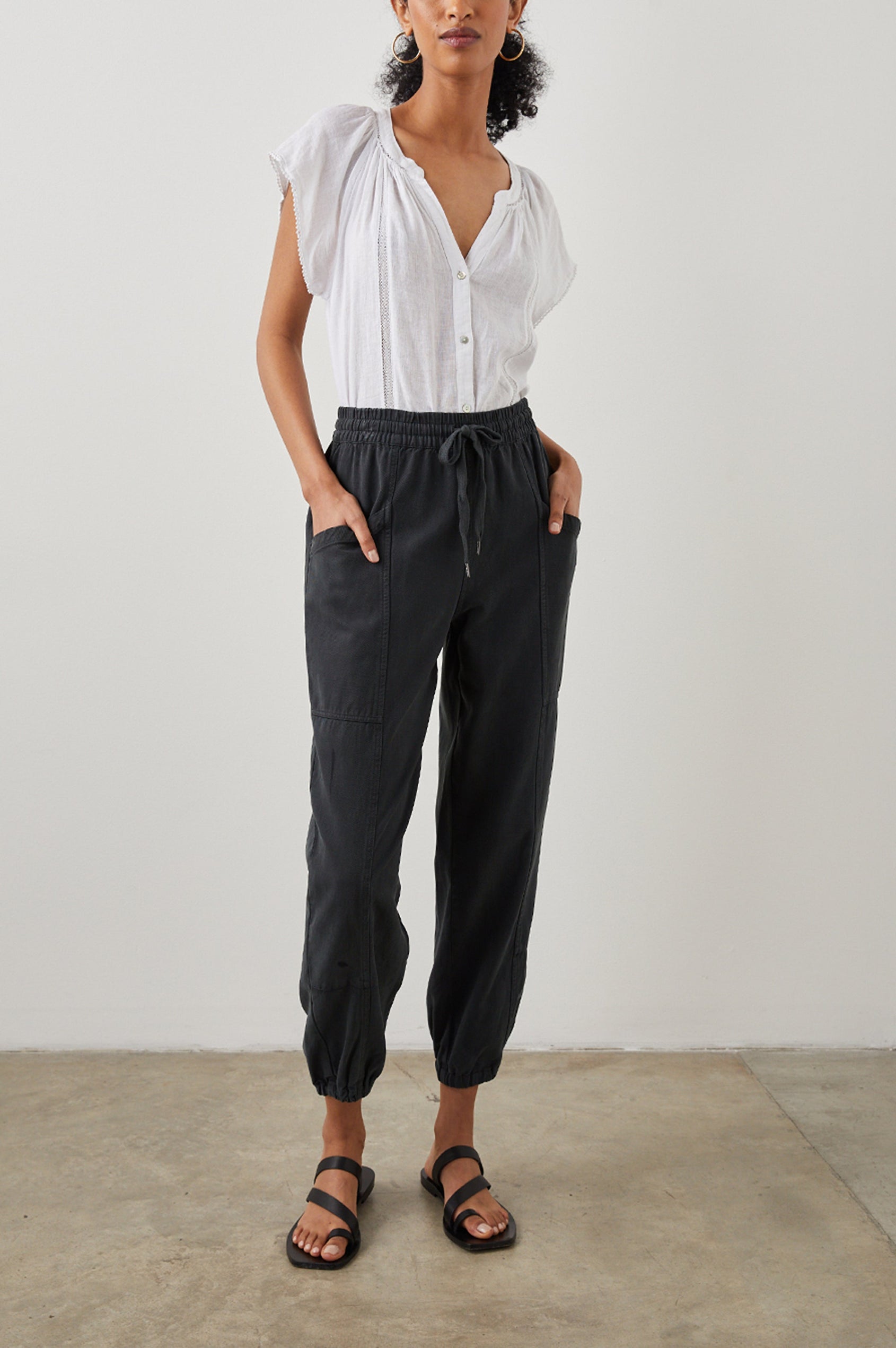 ALENA WHITE LACE DETAIL TOP - FULL BODY