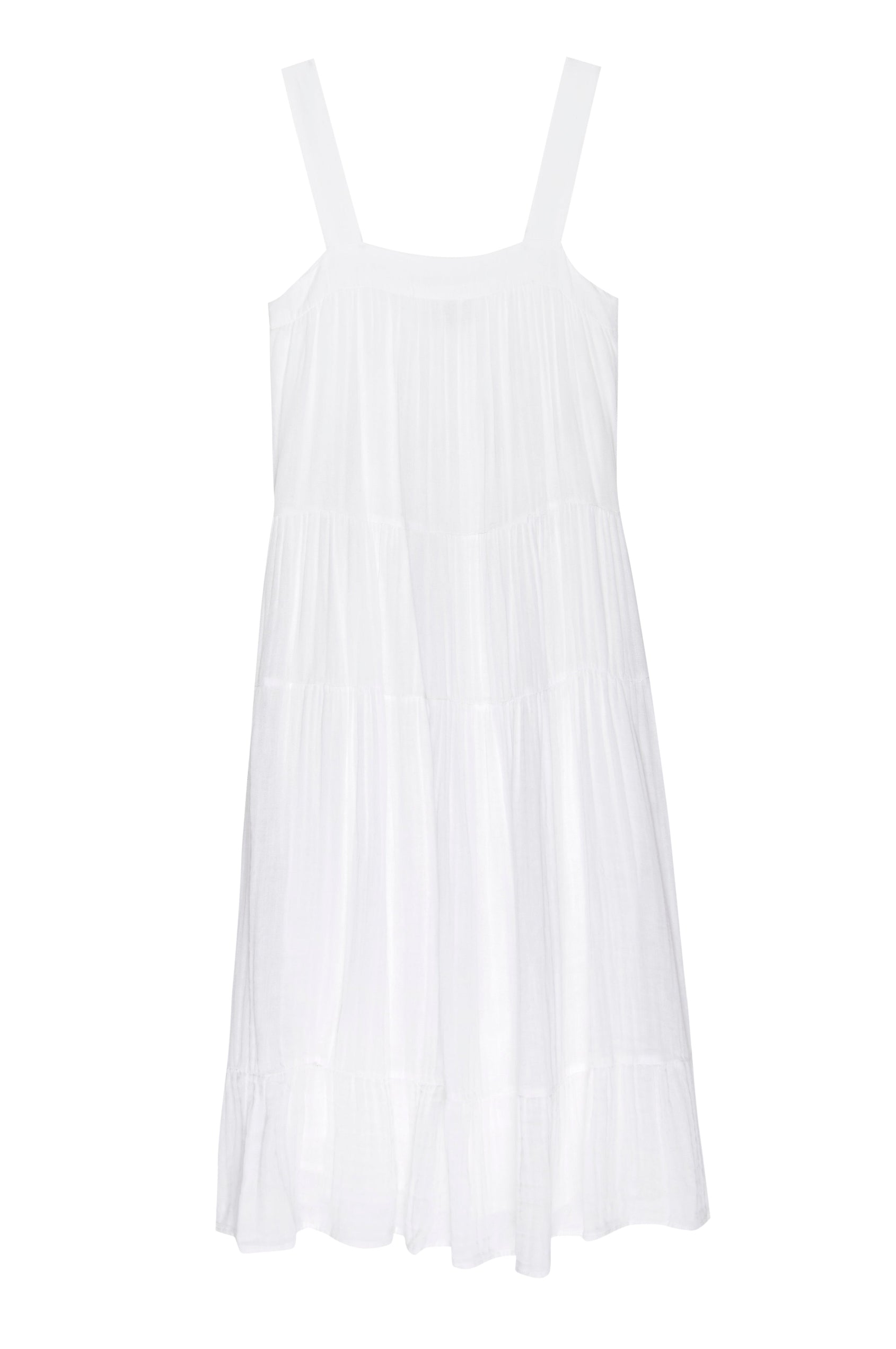Amaya Bright White Tank Dress - flat
