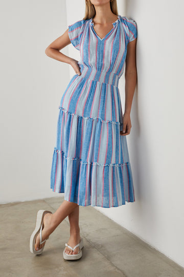 AMELLIA DRESS KONA STRIPE - FRONT FULL BODY lean