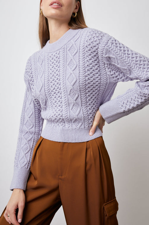 AMY SWEATER - LAVENDER - FRONT BODY