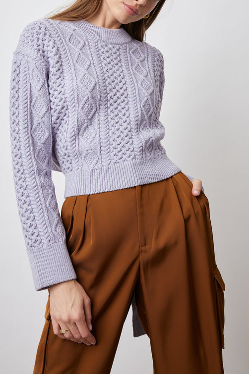 AMY SWEATER - LAVENDER - FRONT BODY