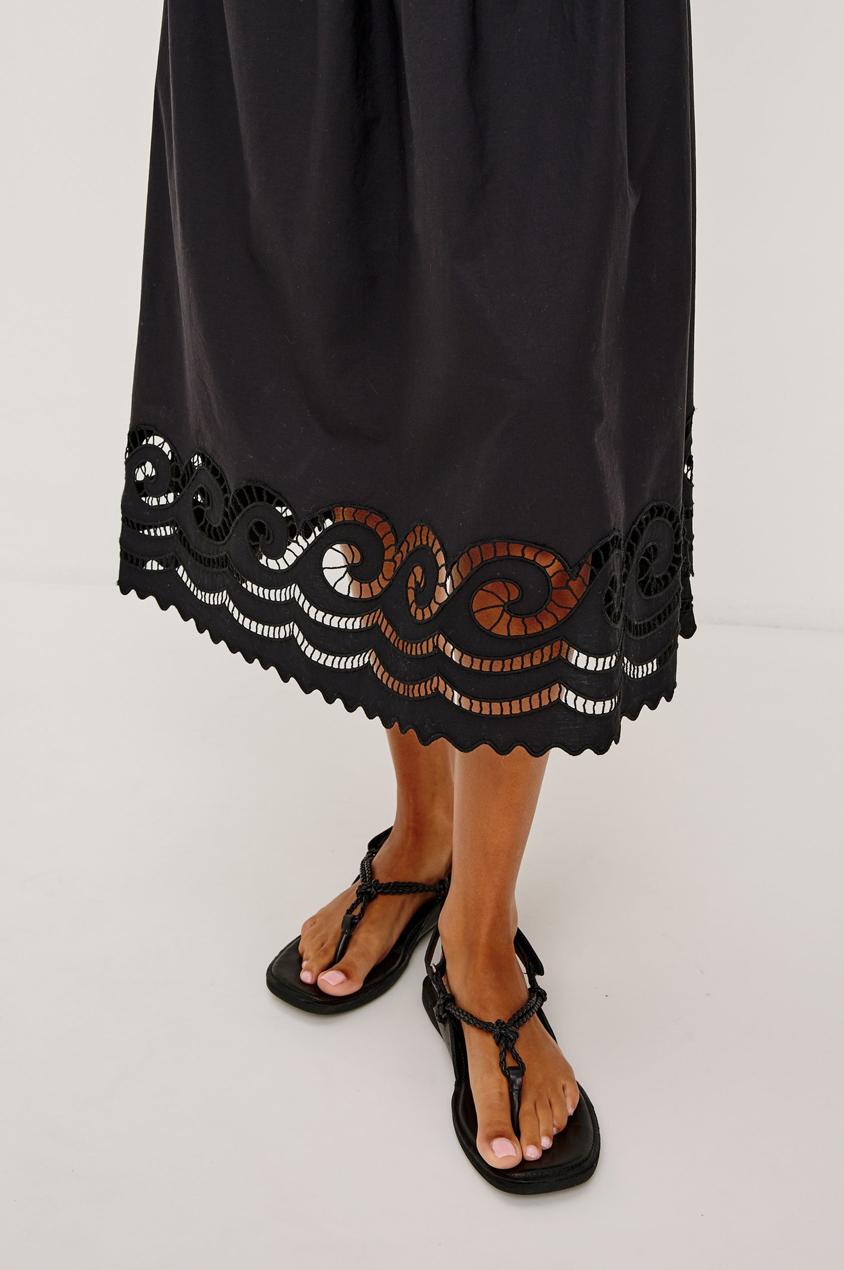 ANADIA DRESS - BLACK EMBROIDERY