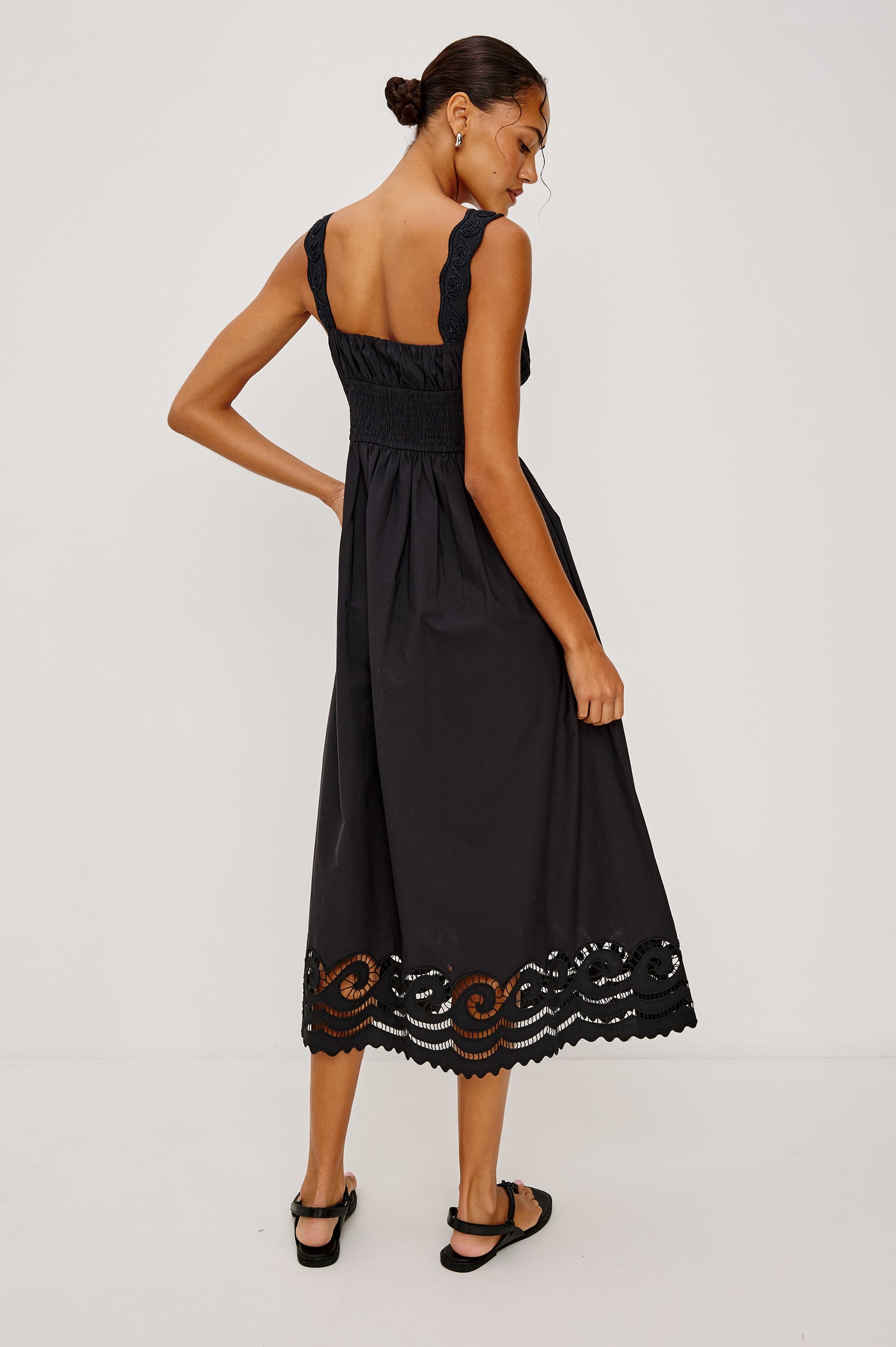 ANADIA DRESS - BLACK EMBROIDERY