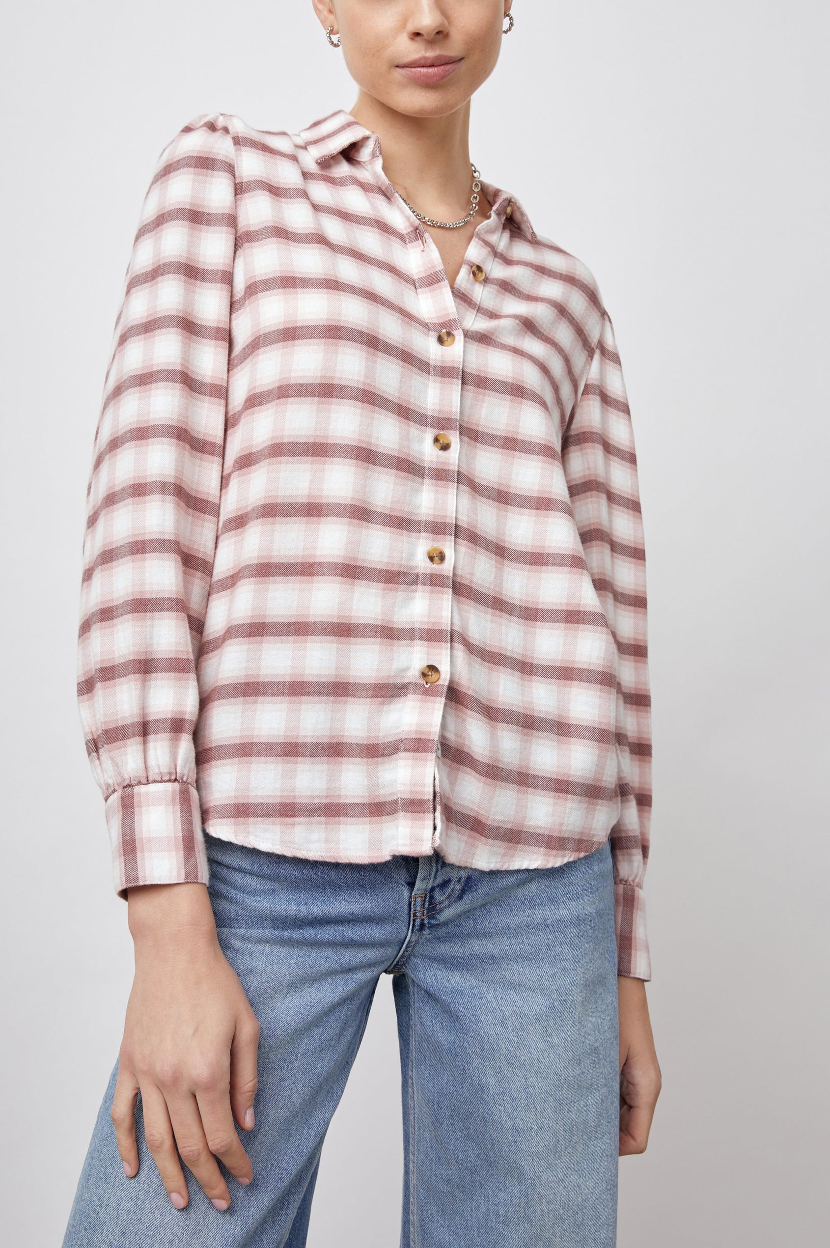 ANGELICA-MAUVE-ROSE-IRON-FRONT UNTUCKED