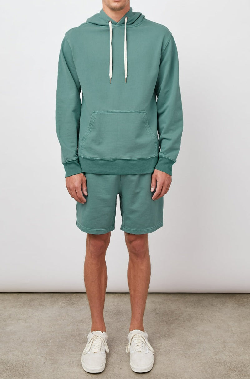 Apollo Algae Pullover with Drawstring- full front body