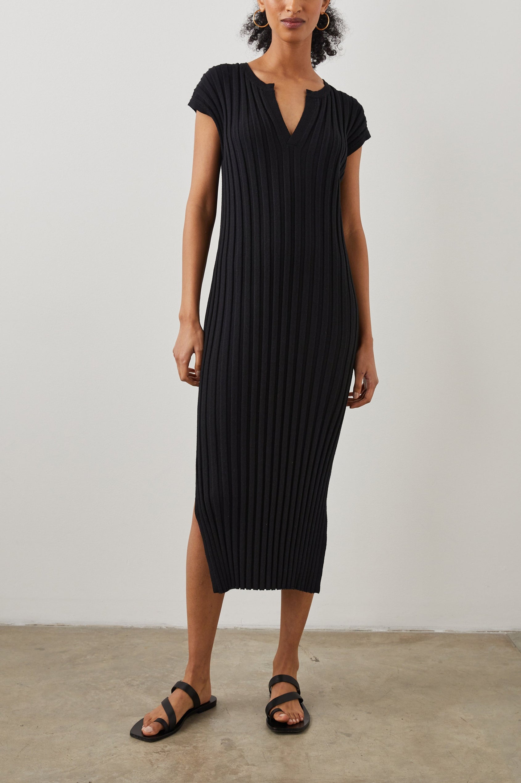 ASHLEY BLACK DRESS - FULL FRONT BODY