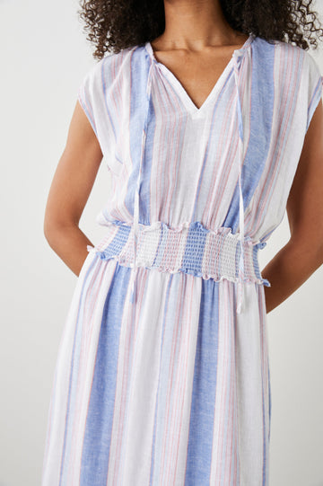 ASHLYN DRESS MARINI STRIPE - DETAIL