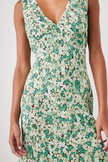 AUDRINA EMERALD BLOOM DRESS - DETAIL