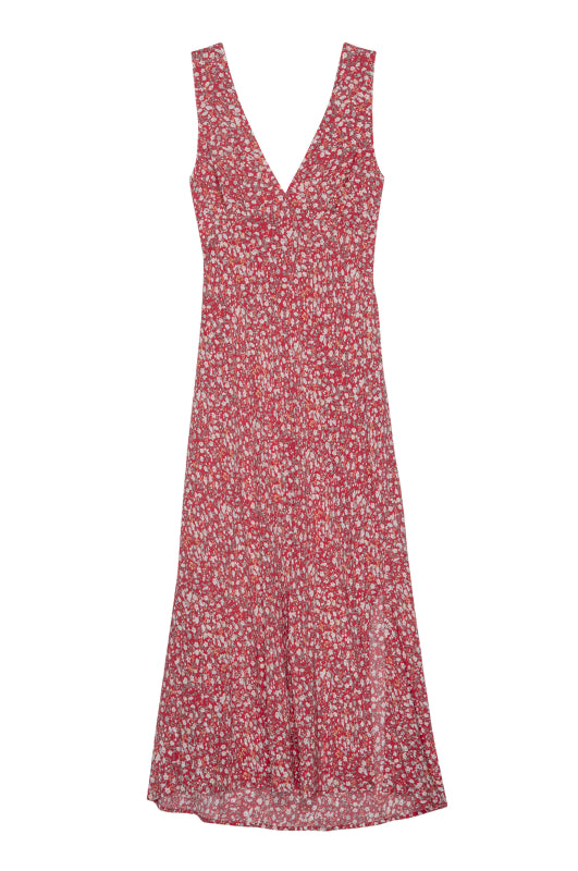 AUDRINA DRESS - RED DITSY FLORAL – Rails UK