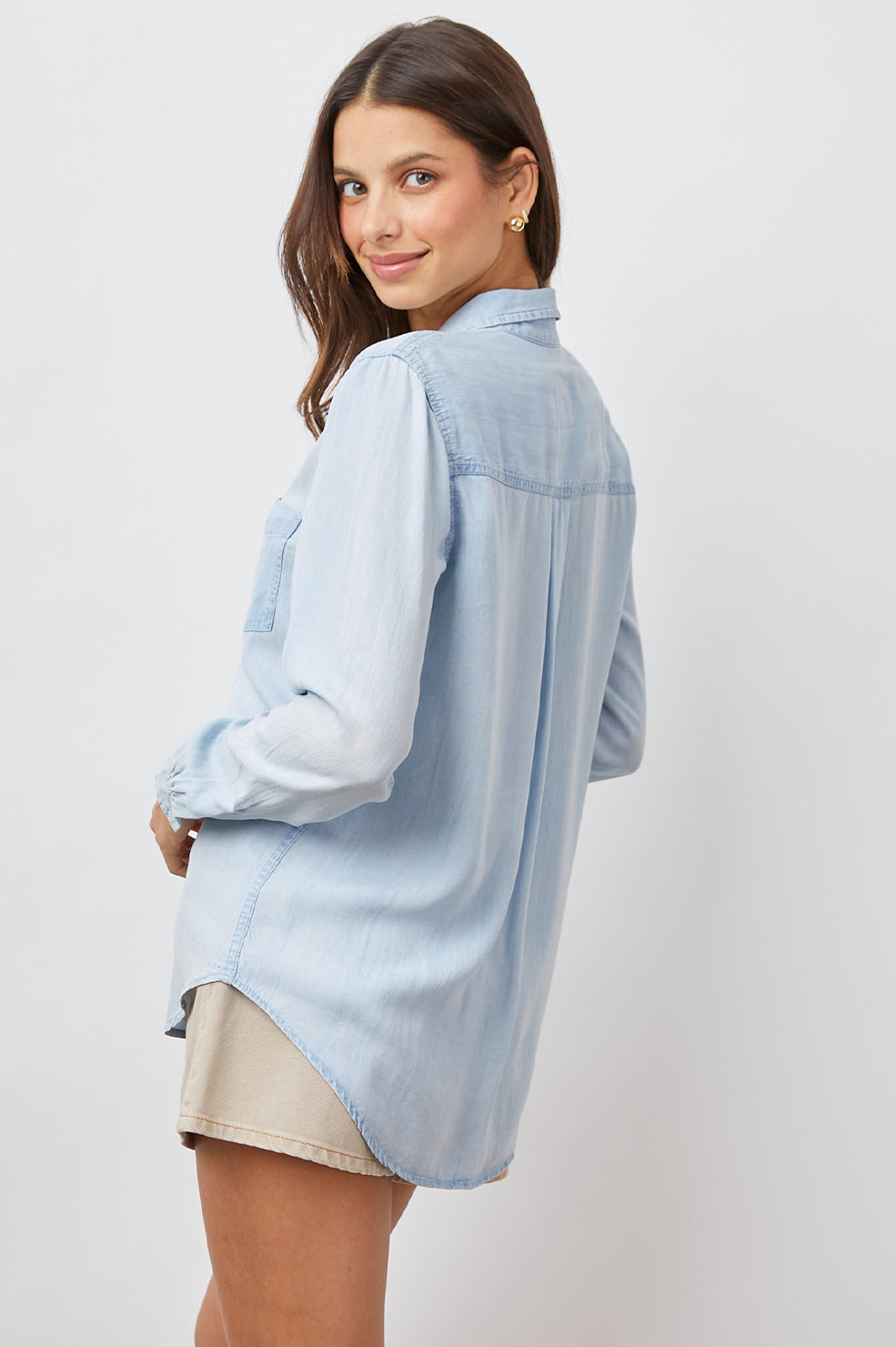 BARRETT LIGHT VINTAGE LONG SLEEVE BUTTON DOWN-BACK