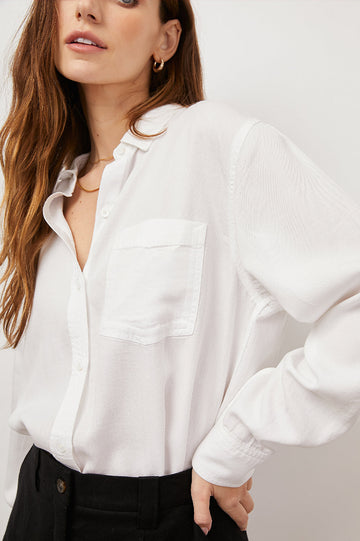 BARRETT TRUE WHITE LONG SLEEVE BUTTON DOWN-DETAIL