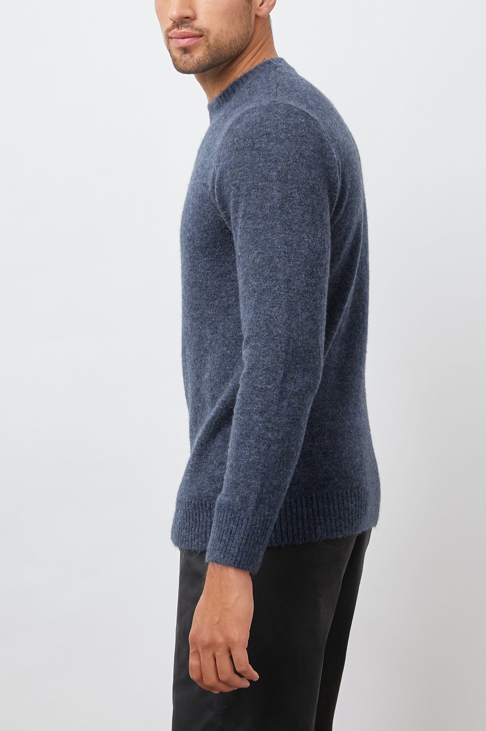 BECKSON SWEATER - HEATHER BLUE - SIDE BODY