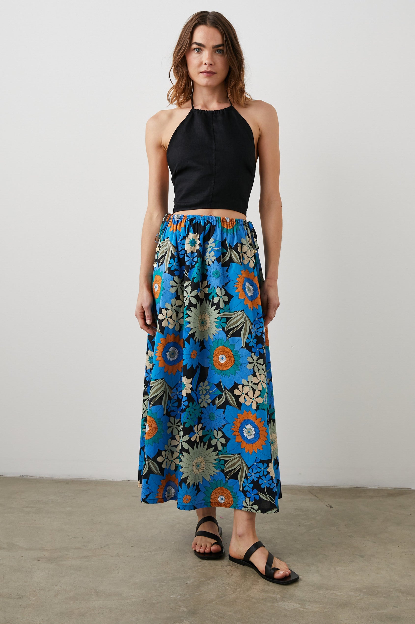 BEECH SKIRT AZUL WILD FLOWER - FULL FRONT BODY