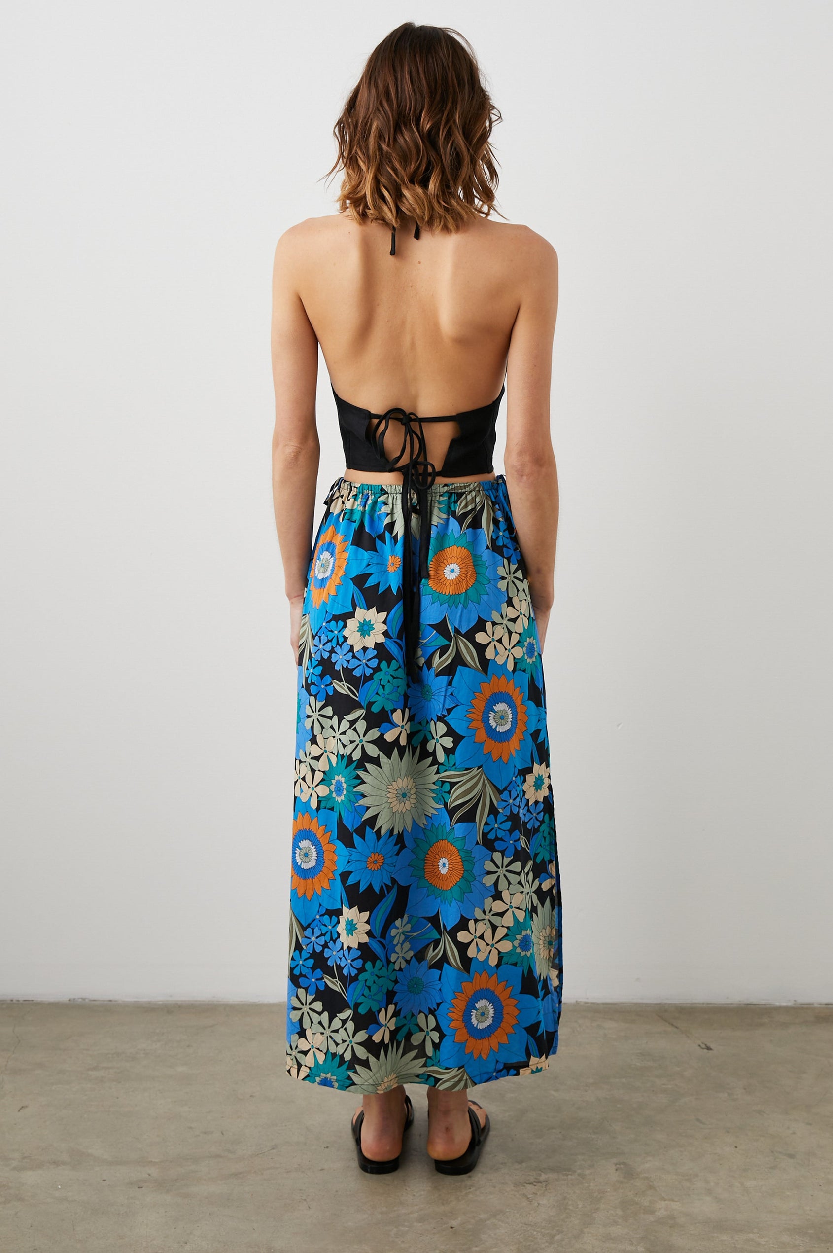 BEECH SKIRT AZUL WILD FLOWER - BACK