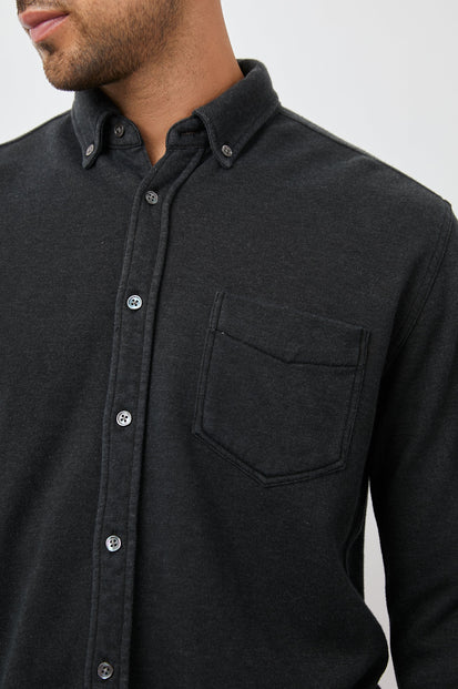 BERKELEY SHIRT WASHED BLACK - DETAILS