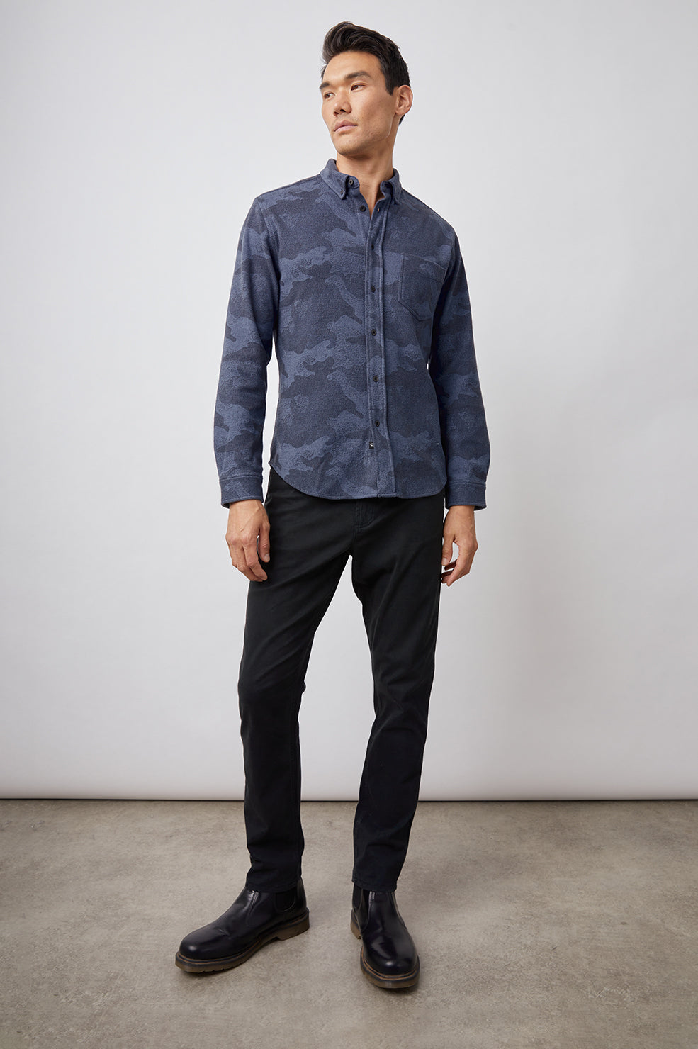 BERKELEY SHIRT - INDIGO CAMO