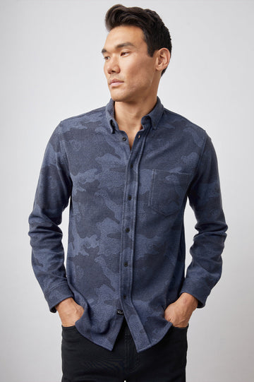BERKELEY SHIRT - INDIGO CAMO