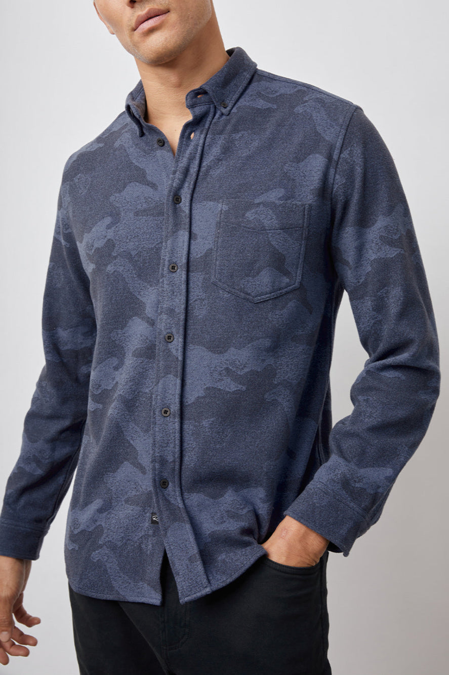 BERKELEY SHIRT - INDIGO CAMO