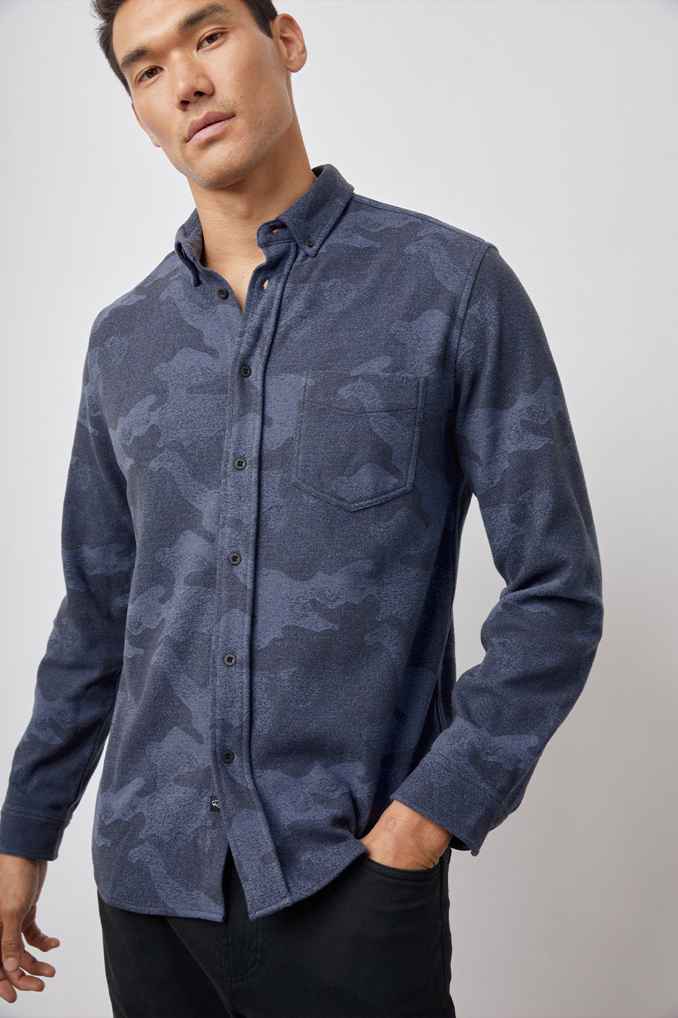 BERKELEY SHIRT - INDIGO CAMO
