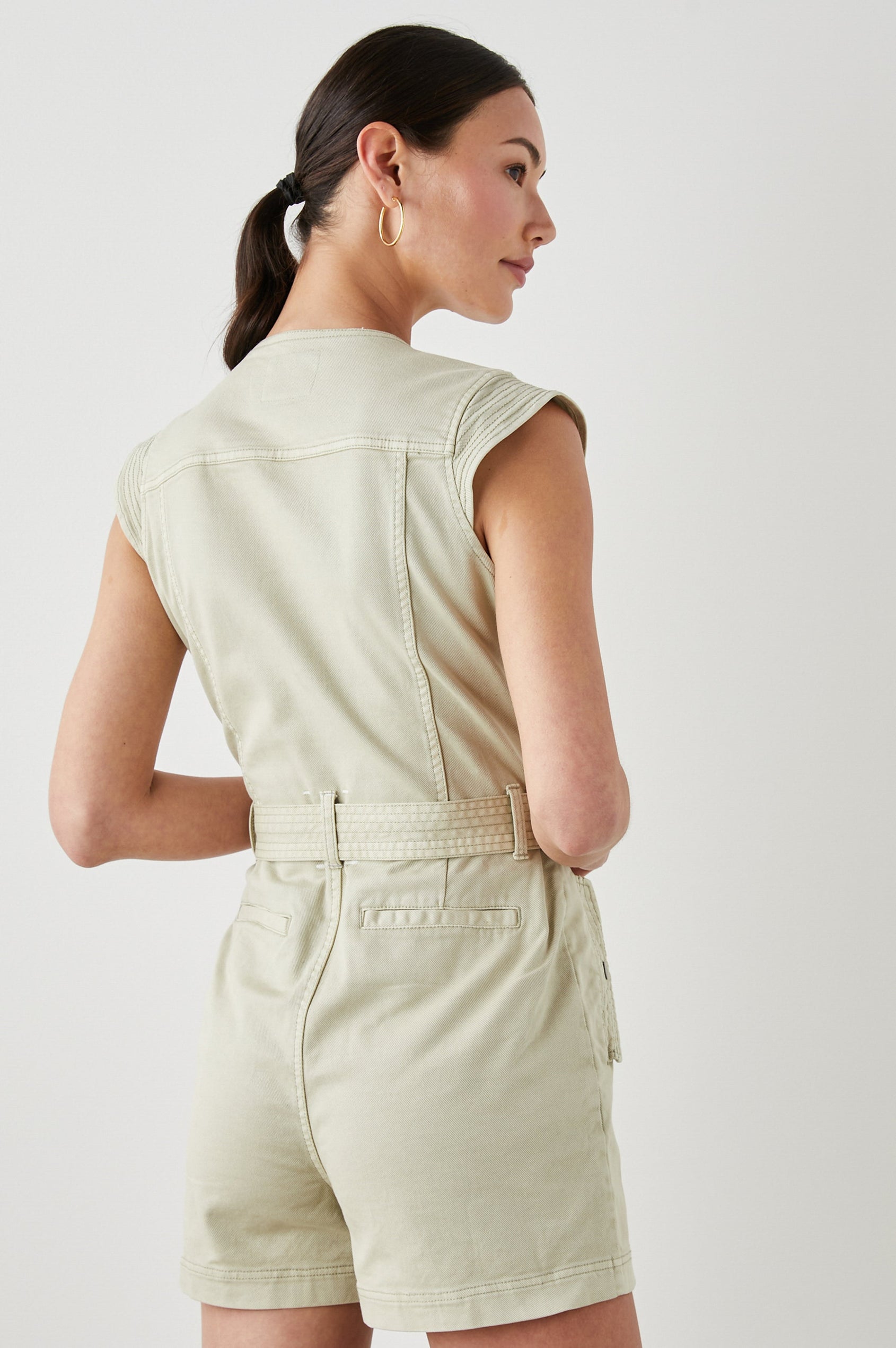 BESSIE ROMPER SAGE DUST - BACK DETAIL
