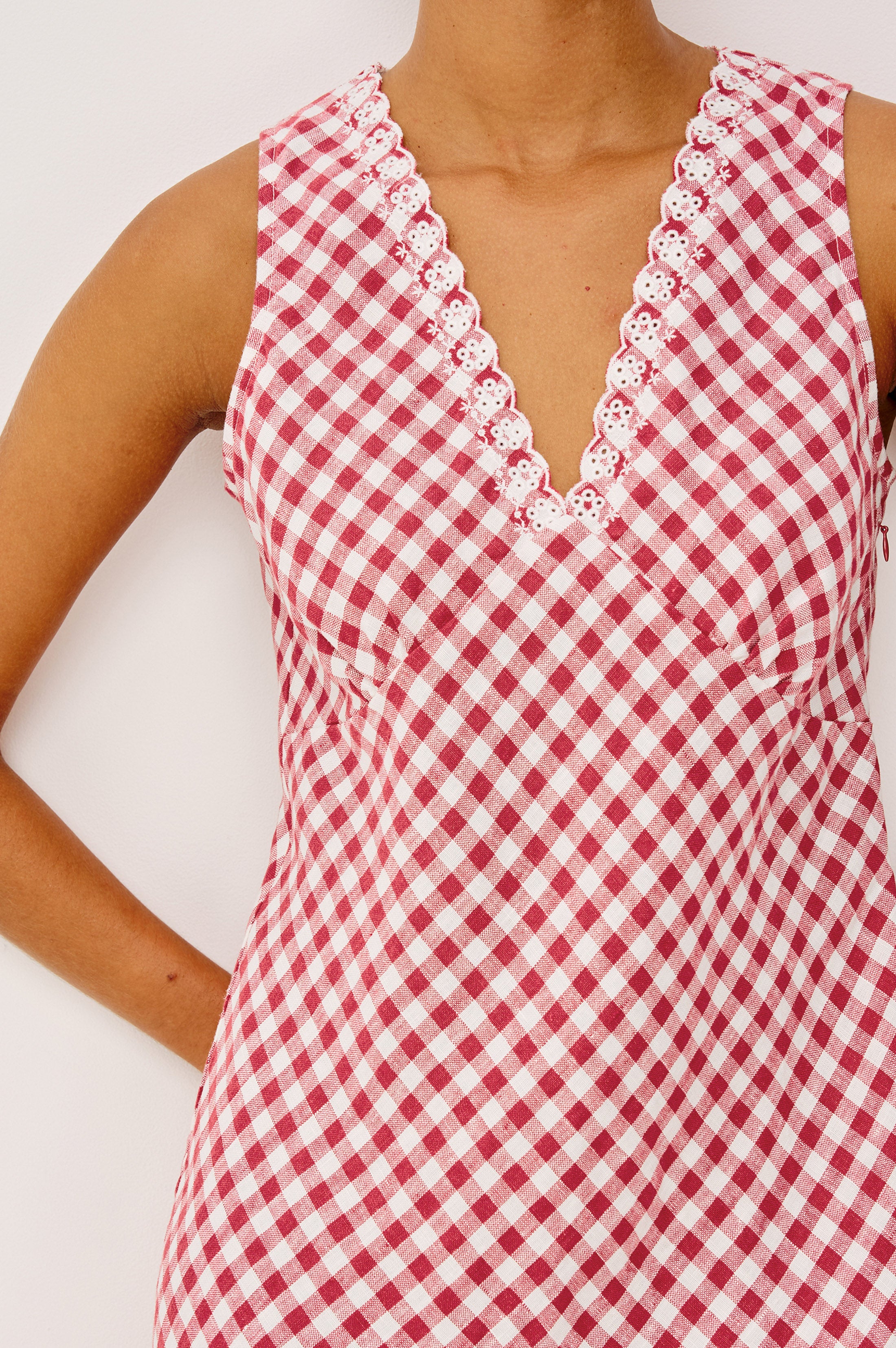 Evie check blouse mini dress① BEX DRESS - PICNIC CHECK – Rails UK