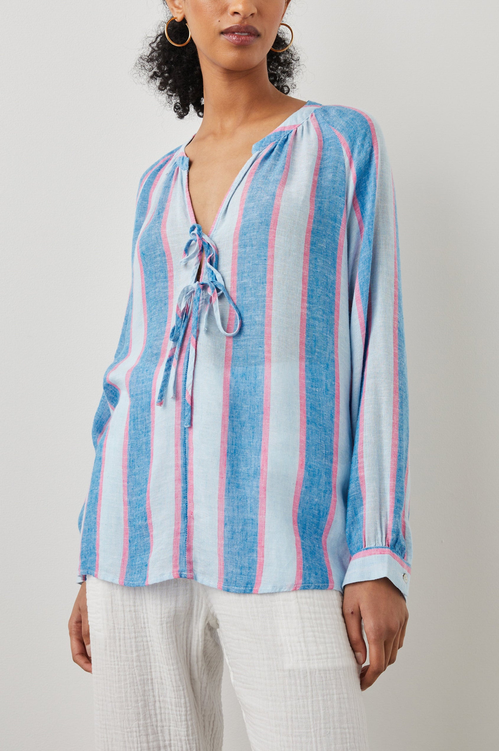 BRIELLE TOP - KONA STRIPE - FRONT BODY