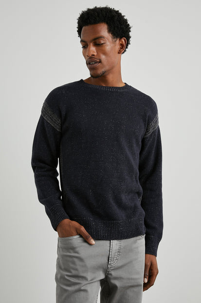 BRYCE NAVY SWEATER - FRONT
