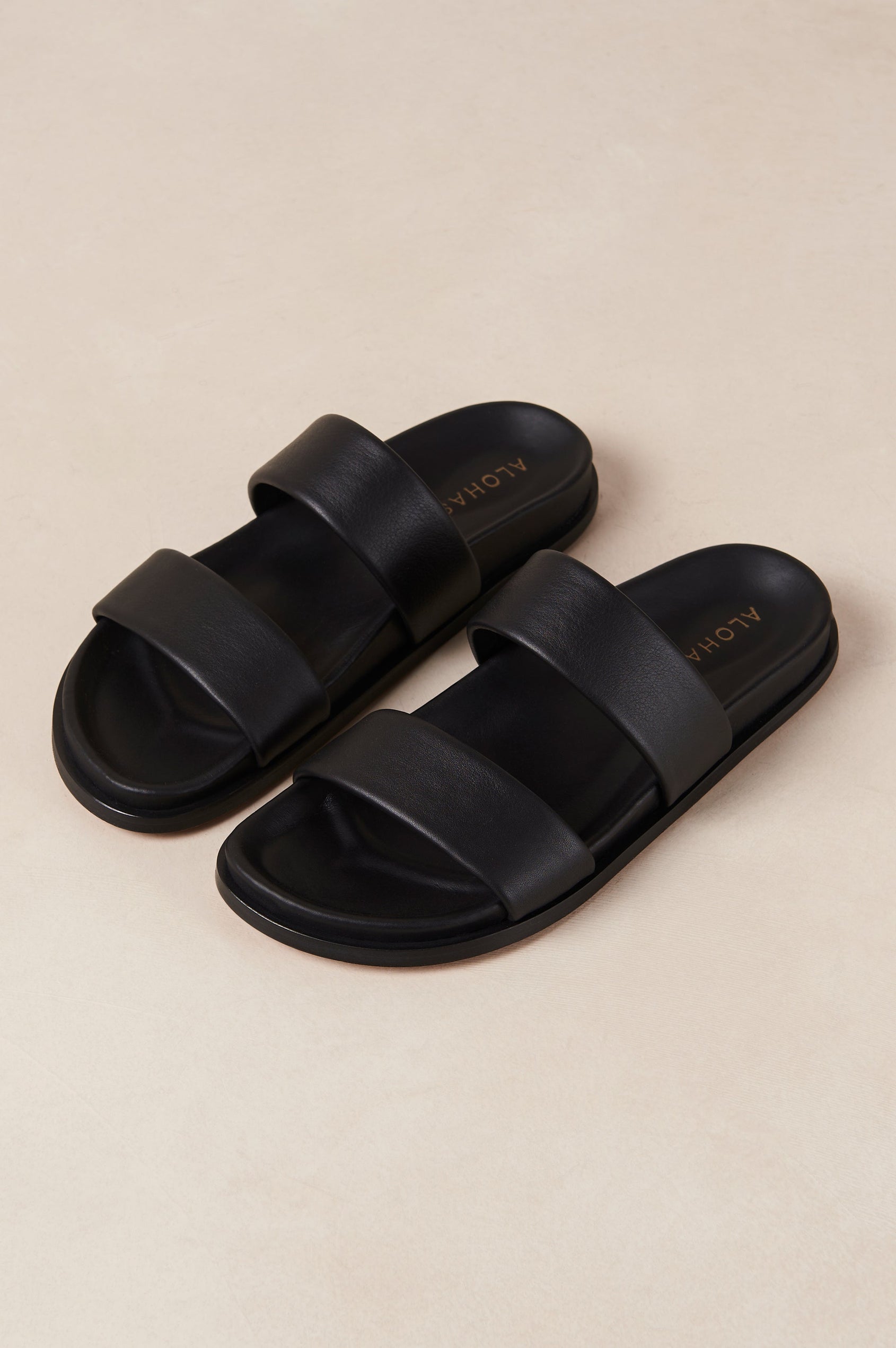 ALOHAS CALYPSO SANDAL - BLACK LEATHER
