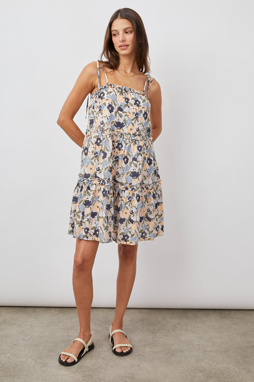 CARALYN MOD FLORAL DRESS-FULL FRONT BODY