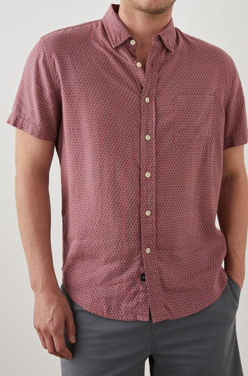 CARSON SHIRT FRESCO NAVY BLAZE - FRONT