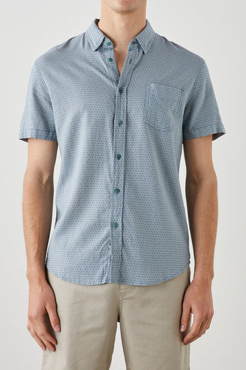 CARSON FRESCO NAVY INDIGO SHIRT - FRONT