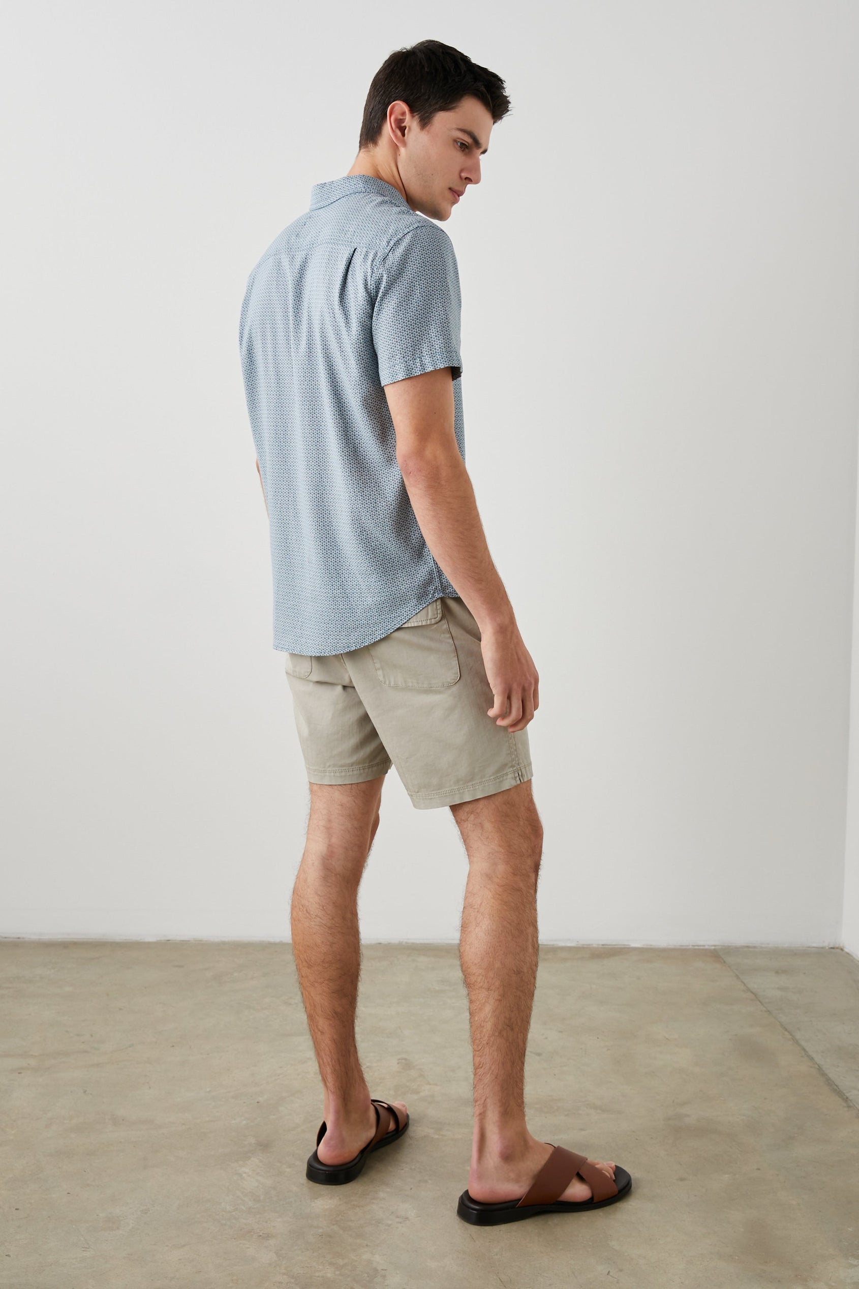 CARSON FRESCO NAVY INDIGO SHIRT - SIDE