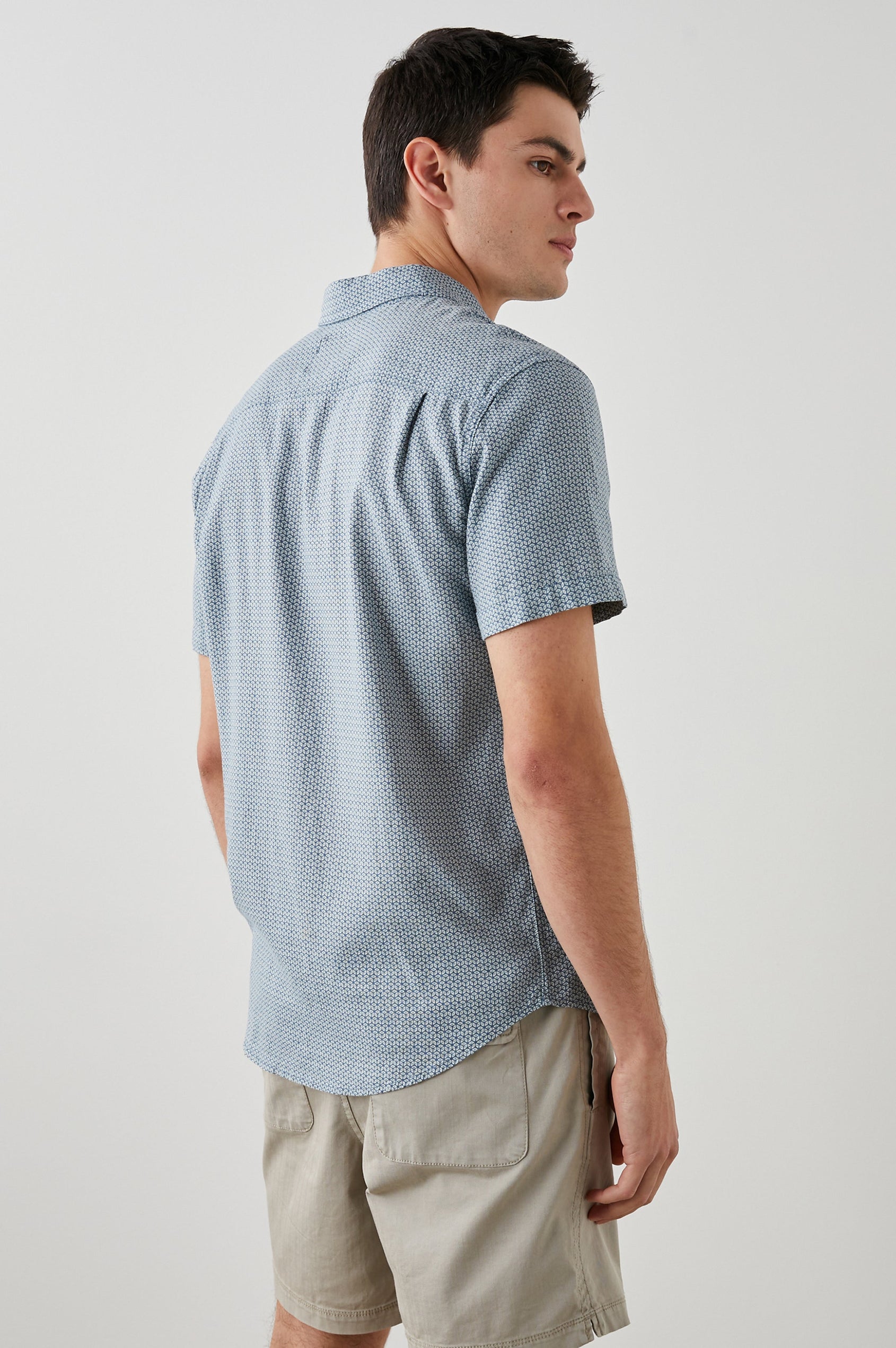 CARSON FRESCO NAVY INDIGO SHIRT - BACK