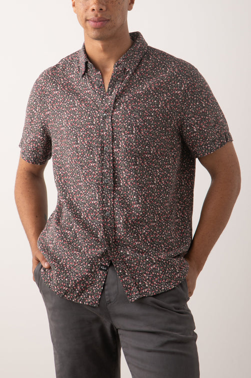 CARSON SHIRT - SPRING BLOSSOM SHADOW RED - FRONT