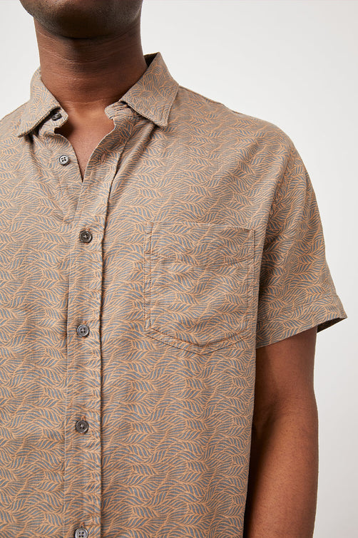 CARSON ABSTRACT WAVE DUCK SHIRT-DETAIL