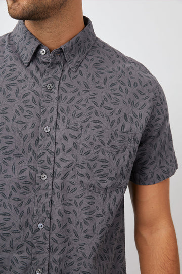 CARSON SHIRT - CHARCOAL IVY - BUTTON DETAILS