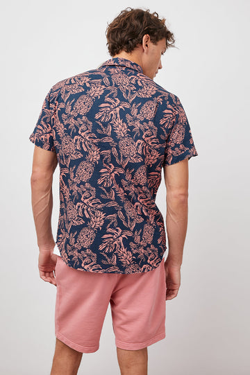 CARSON INDO PINEAPPLE MIAMI SHORT SLEEVE BUTTON DOWN-BACK