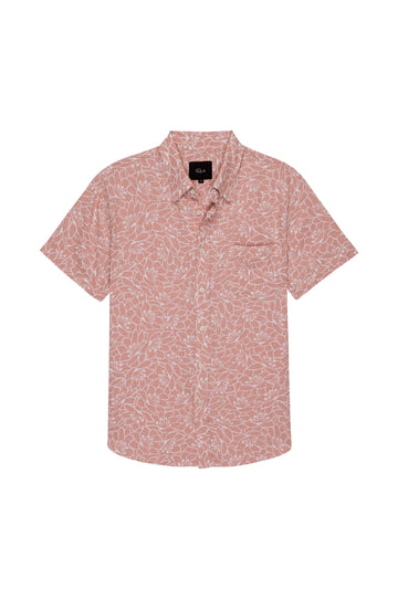 CARSON SERENITY DUSTY ROSE SHORT SLEEVE BUTTON DOWN- FLAT