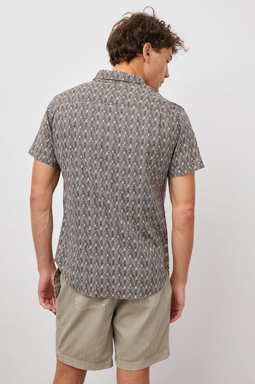 CARSON TIN STAMP BUTTON DOWN SHORT SLEEVE SHIRT-BACK