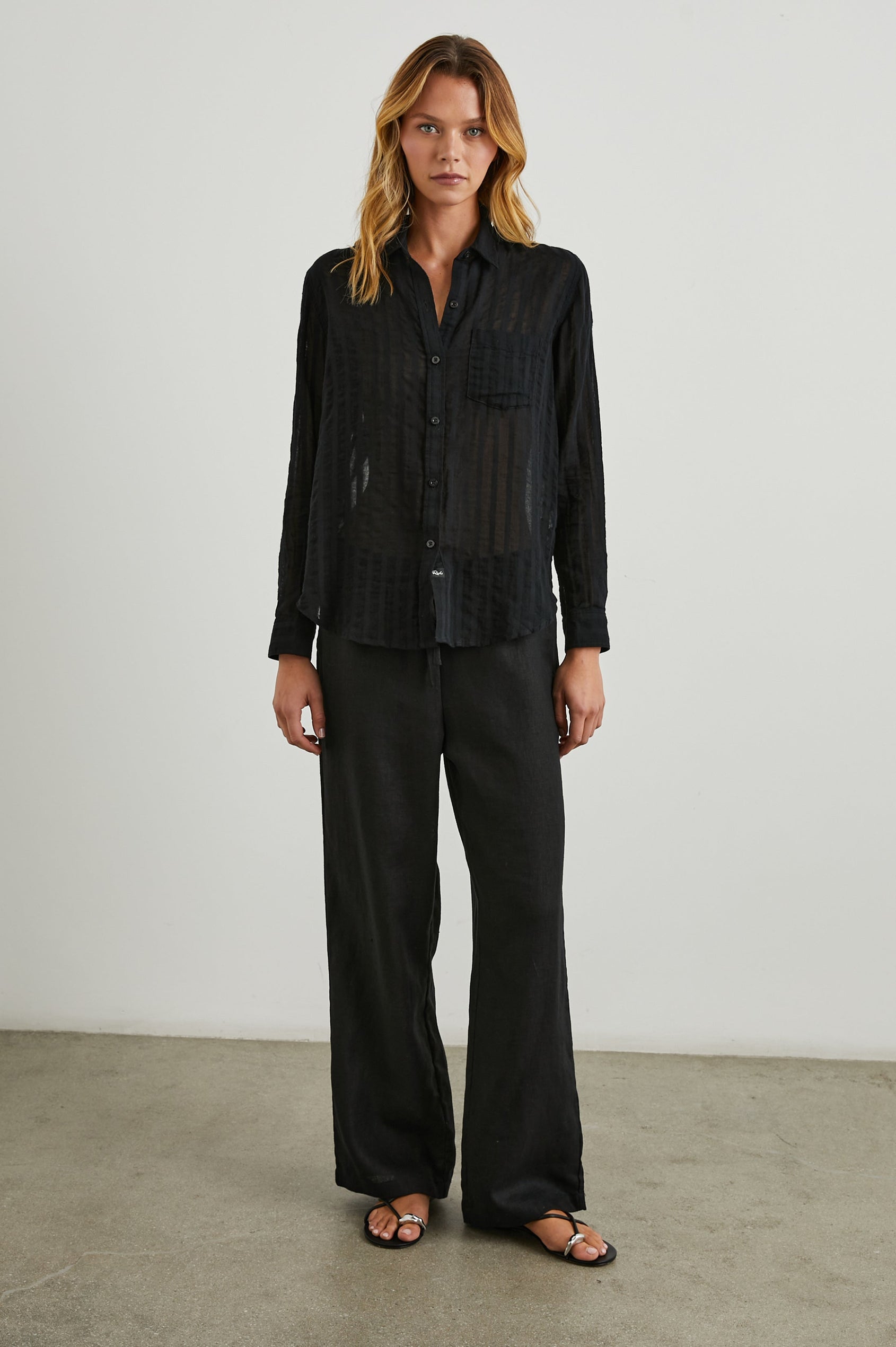 CHARLI-BLACK-SHADOW-STRIPE-FULL FRONT BODY