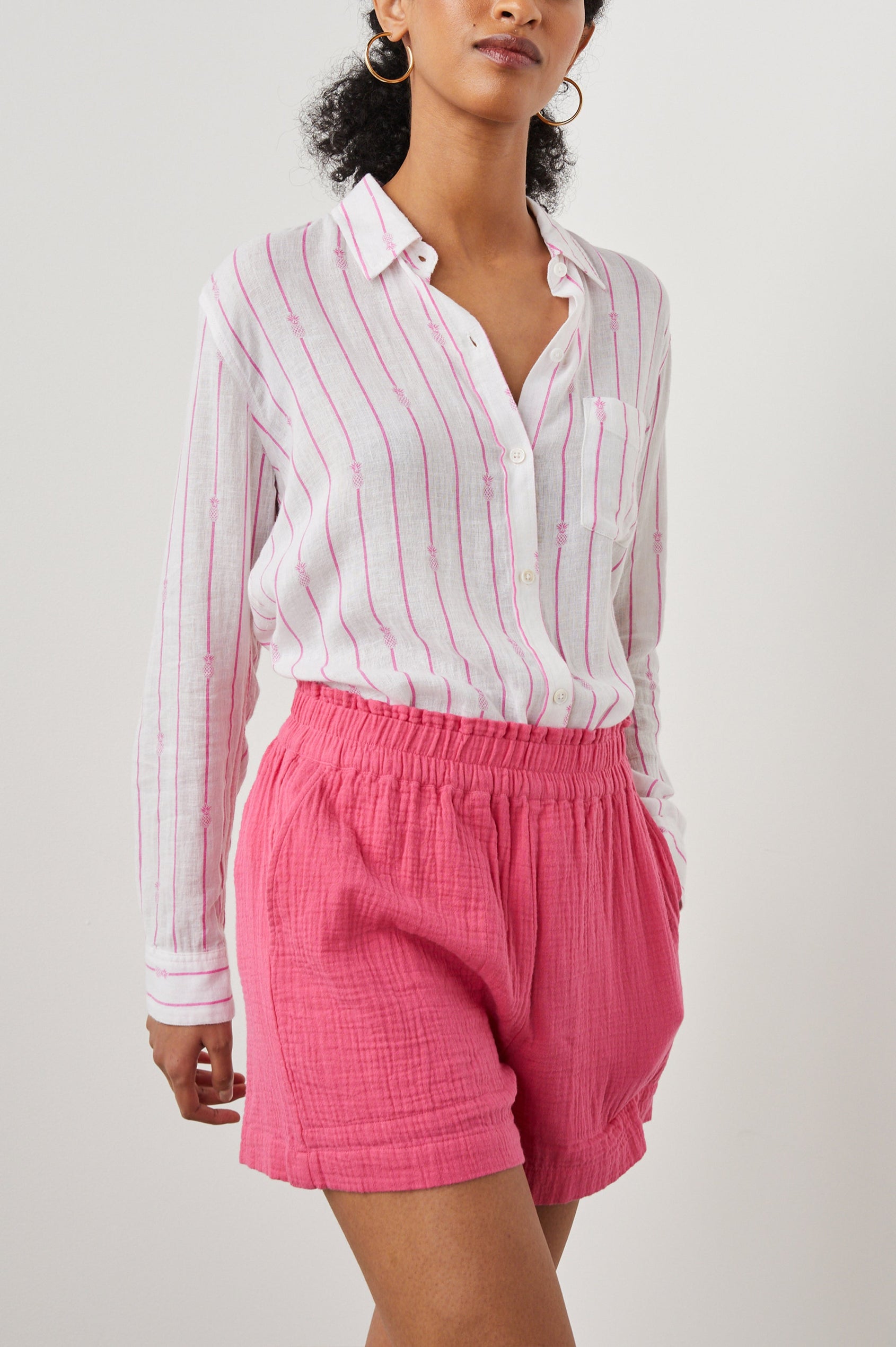 CHARLI PINK PINEAPPLE STRIPE TUCKED IN