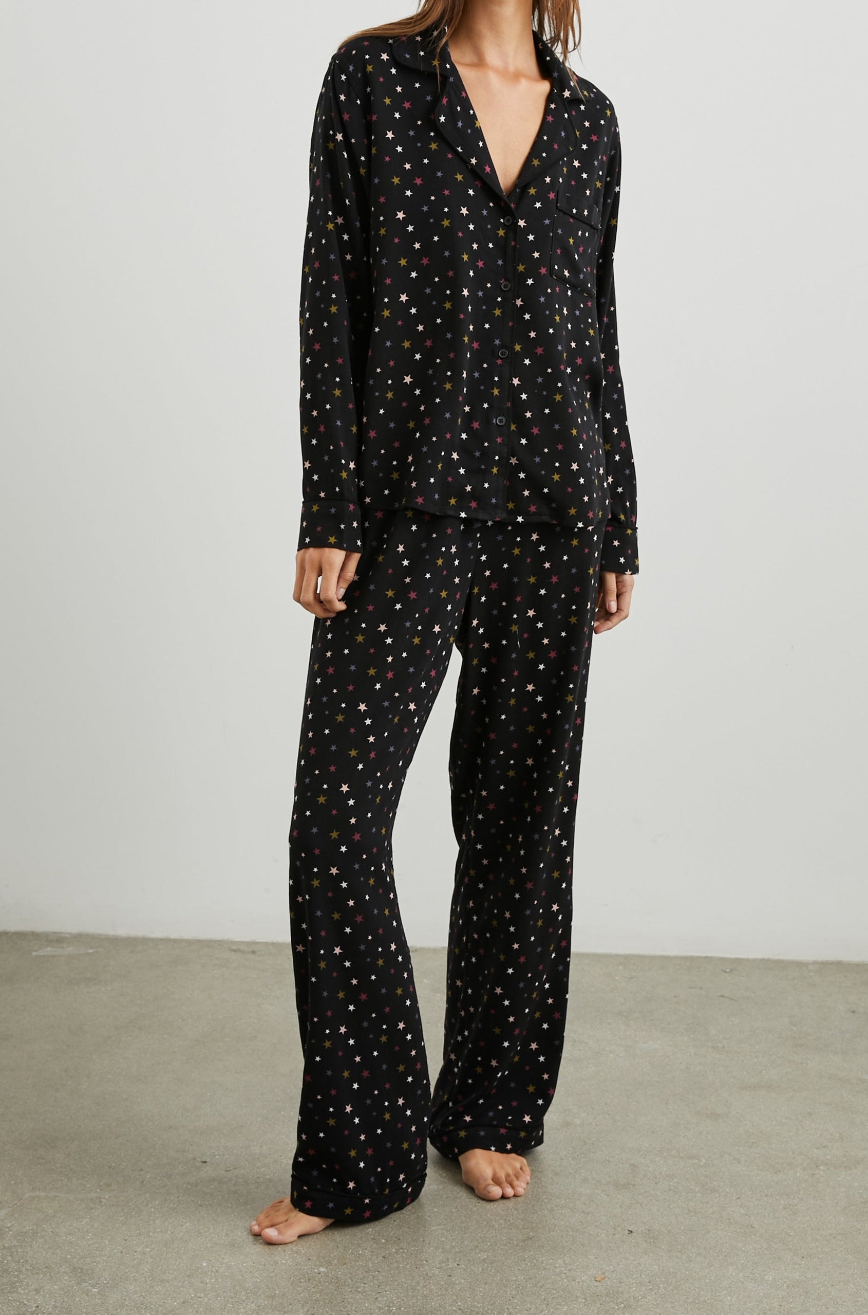 CLARA MIXED RAINBOW STARS PAJAMAS- FULL FRONT BODY